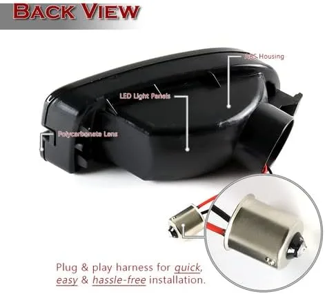 Vista 3 de Par de lentes ahumadas ámbar LED parachoques delantero luz intermitente compatible con Subaru Impreza RS 1999 - 2001, 2000