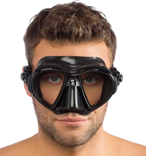 Vista 5 de Cressi Máscaras de buceo con lentes de lágrima inclinadas para una mayor visibilidad hacia abajo, evolución del aire y los ojos: fabricadas en Italia