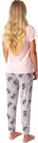 Vista 4 de Disney - Conjunto de pijama para mujer, diseño de Minnie Mickey Mouse con diseño de corazón y día de San Valentín