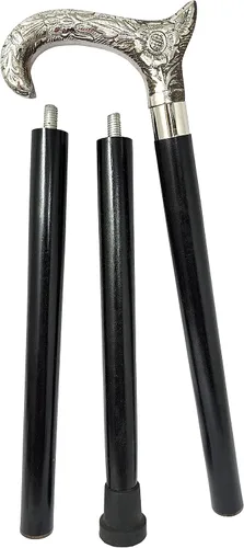 Vista 3 de Brass Nautical - Bastón de bastón de madera de madera fuerte y resistente