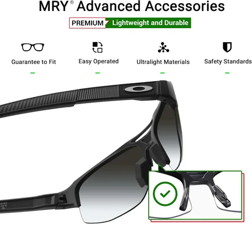 Vista 4 de Mryok Pieza de nariz almohadillas de repuesto para gafas de sol Oakley Mercenary OO9424 - Opciones