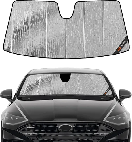 Vista 19 de Pigenius Parasol para parabrisas para Hyundai Sonata 2011-2014, Sonata Hybrid/Hybrid Limited 2015 - Salvaguarda Gris (salvaguarda)