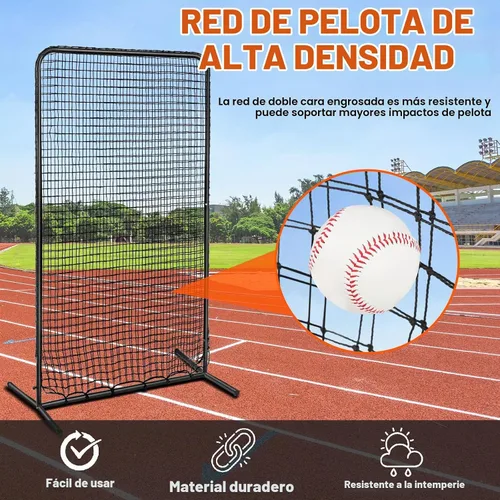 Vista 4 de I Screen Baseball for Batting Cage Baseball Softball Pitching Screen Net Pitcher Protection Pitching Net Protector with Portable Bag for Batting