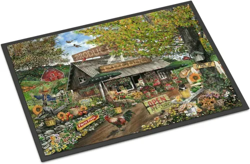 Vista 76 de Caroline's Treasures PTW2009MAT - Felpudo de calabaza y hojas de otoño, 18 x 27 pulgadas, tapete para puerta delantera, interior y exterior