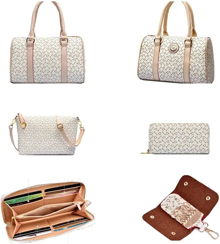 Vista 8 de Juego de 6 bolsas de mano para mujer bolso cruzado con asa superior