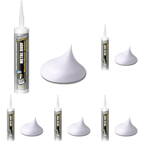 Vista 10 de Titebond WeatherMaster 61021 sellador de techo de metal, blanco, 9.5 onzas