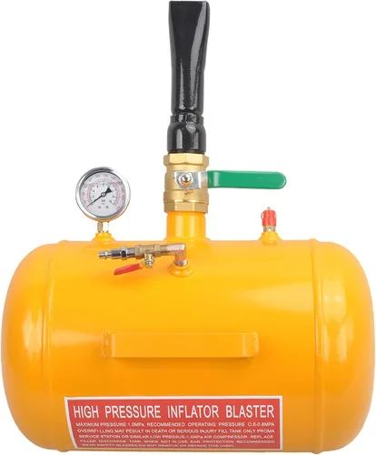 Vista 9 de Asentador de talón de neumático de aire de 5 galones, herramienta explosora de 110 PSI para asentar inflador de neumáticos con medidor por GESEXI