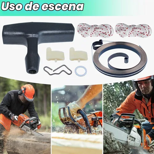Vista 6 de Adefol Motosierra de arranque de retroceso polea de resorte de agarre para STIHL MS390 MS310 MS390 MS390 029 039 piezas de repuesto para 1121 195