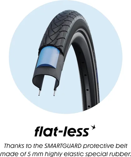 Vista 5 de Schwalbe Neumático de bicicleta Marathon 28 pulgadas – 28 x 1.00 – 25-622– Neumático sin plano para bicicletas – SmartGuard neumáticos de bicicleta