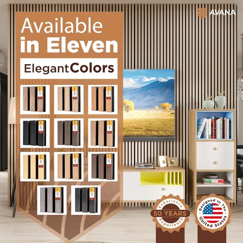 Vista 5 de Paquete de Muestras de Color de Paneles de Pared Acústicos Avana - Paneles de Madera Premium para Decoración de Paredes - Insonorización