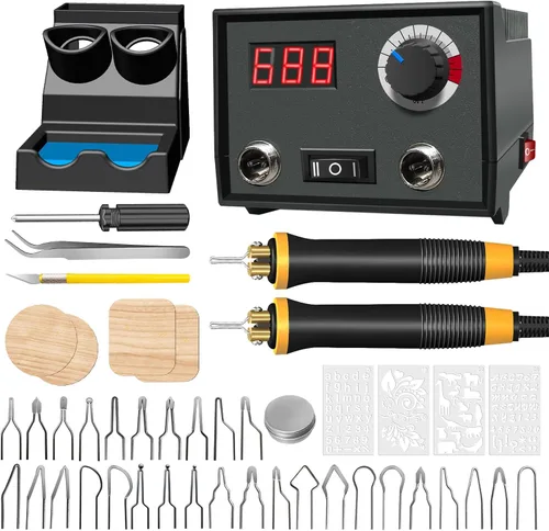 Vista 7 de FIRElood Herramienta de Combustión de Madera, Kit de Pluma de Combustión de Madera 25~750℃, Kit Profesional de Combustión de Madera, con Termómetro