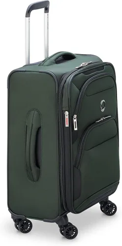 Vista 4 de DELSEY PARIS Sky Max 2.0 Softside - Maleta expandible con ruedas giratorias, Verde, Delsey Paris Sky Max 2.0 Softside - Juego de 2 maletas