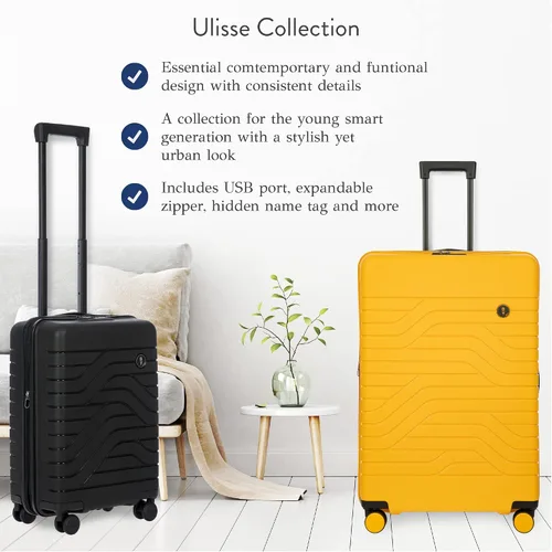 Vista 4 de Bric's BY Ulisse Maleta giratoria expandible Equipaje de viaje de 28 y 30 pulgadas con cerradura aprobada por la TSA y exterior rígido Múltiples