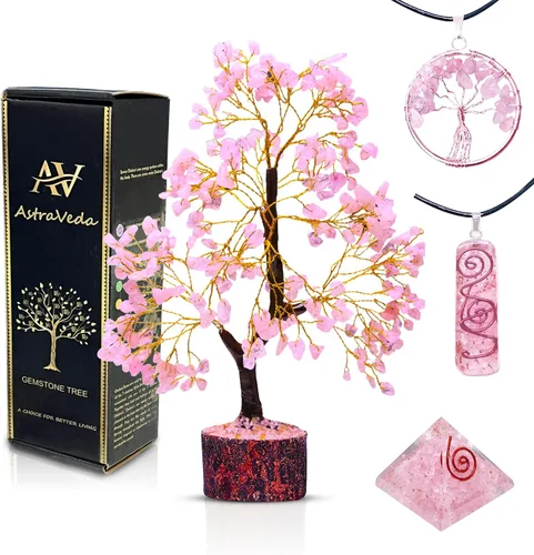 Vista 13 de Árbol de 7 chakras, árbol de la vida de cristal, árboles de Feng Shui, energía positiva, regalo de meditación, cristales y piedras, artículos