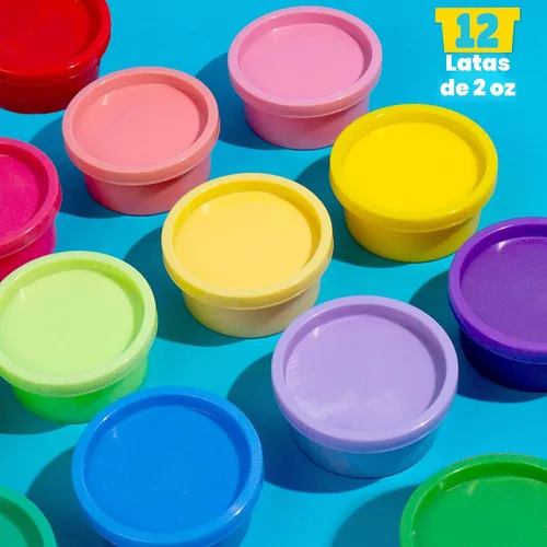Vista 6 de Play-Doh Juego variado de 12 unidades de Playdoh súper elástico, regalos para niños, juguetes populares, recuerdos de fiesta para edades de 8 a 12