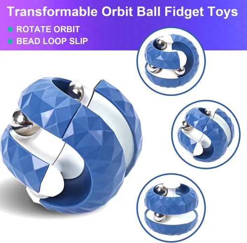 Vista 2 de Paquete de juguetes para ansiedad, bola órbita, novedosa pista creativa, cubo infinito, bolas para aliviar el estrés, juguetes sensoriales