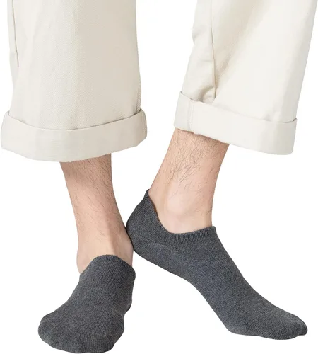 Vista 3 de JORMATT Calcetines de algodón de corte bajo para hombre, con agarre antideslizante, 6 pares, 8 pares