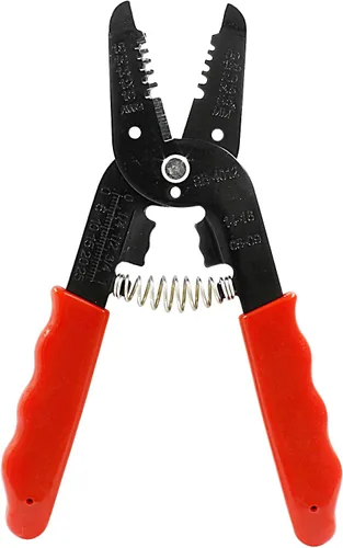 Vista 2 de Uenhoy Pelacables, herramienta de pelacables, herramienta de prensado de cables, alicates multiusos para cables de 10-18 AWG