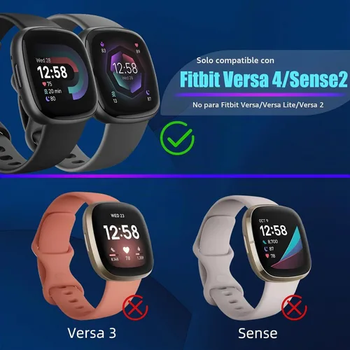 Vista 2 de Paquete de 6 fundas protectoras de pantalla para Fitbit Sense 2 / Versa 4 [cobertura completa], parachoques de policarbonato duro, accesorios