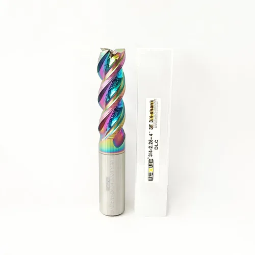 Vista 16 de Juego de fresas de extremo cuadrado de carburo WEXWE Tools Serie DLC, revestimiento tipo diamante, fresa para aluminio, cobre, aleaciones