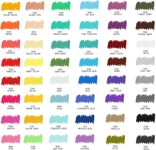 Vista 2 de Artecho Pasteles al óleo 48 colores básicos y 12 pasteles al óleo de neón
