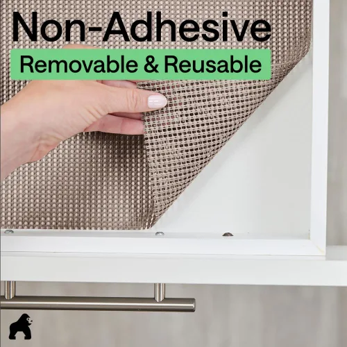 Vista 8 de GORILLA GRIP powerGRIP - Forro para estante de cajón y gabinete, agarre grueso y fuerte, forros no adhesivos que protegen armarios de cocina