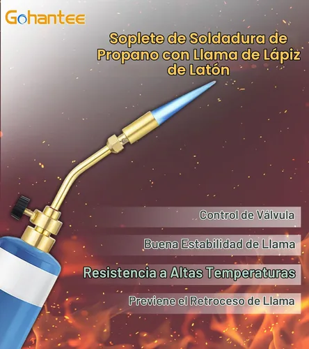 Vista 5 de Cabezal de antorcha de propano de llama de latón con versión de latón