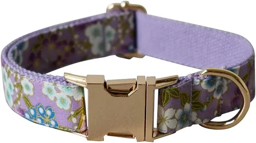 Vista 3 de Collar de perro con lazo, collares de perro resistentes con hebilla de liberación rápida, collares ajustables con corbatín para perros pequeños