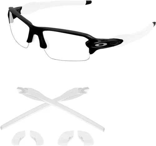 Vista 21 de Kits de goma de repuesto para orejeras y boquillas compatibles con Oakley Flak 2.0 OO9295 Flak 2.0 XL OO9188 Negro