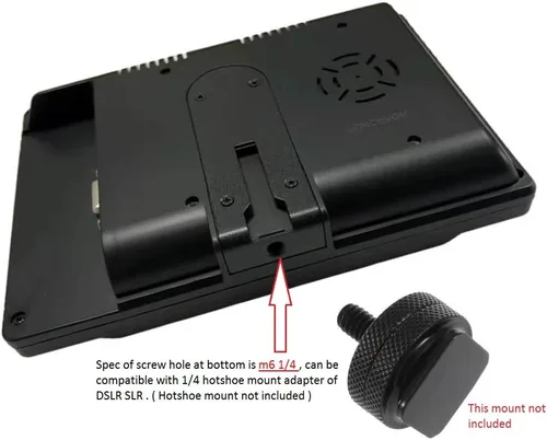 Vista 4 de 7 pulgadas pequeño HDMI VGA AV RCA Monitor 1080P Segunda pantalla para PC/sistema de seguridad/consola de juegos; IPS 1024X600 píxeles; 60HZ