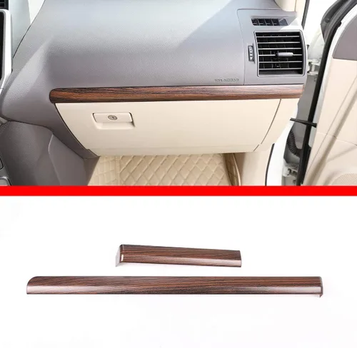 Vista 8 de YIWANG Tira de plástico ABS para decoración del lado del pasajero, 2 piezas para Toyota Land Cruiser Prado FJ150 150 2010-2019 conducción a