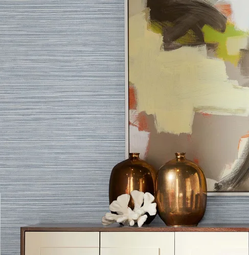 Vista 4 de Lillian August Luxe Haven - Papel tapiz de sisal sintético (brisa marina)