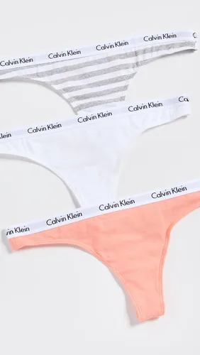 Vista 2 de Calvin Klein Tanga de algodón con logotipo de carrusel para mujer