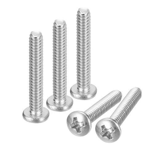 Vista 48 de uxcell Tornillos de máquina de cabeza redonda de 1/4-20x1, tornillo de acero inoxidable 304 18-8, accionamiento Phillips, totalmente roscado