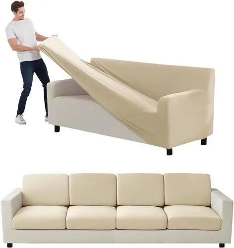 Vista 88 de Funda para Sofá de Terciopelo, Fundas Elásticas para Sofá para Funda Principal Separada/Respaldos y Cojines de Asiento, Funda para Sofá, para Fundas