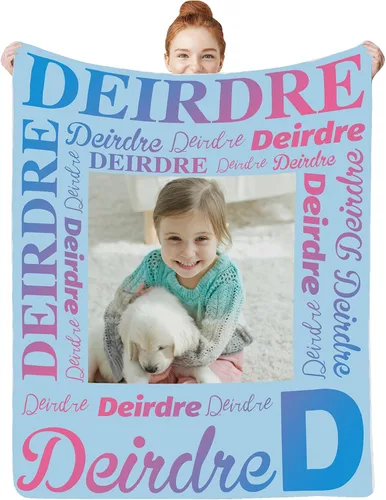 Vista 15 de Manta personalizada con nombre para niños, niñas, niños, niñas, manta personalizada con nombre para adultos, hombres y mujeres, mantas de bebé