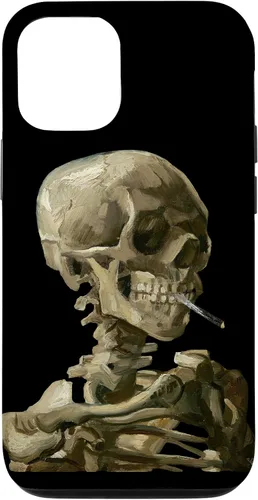Vista 26 de iPhone 16 Vincent van Gogh Skull of a Skeleton with Burning Cigarette Case