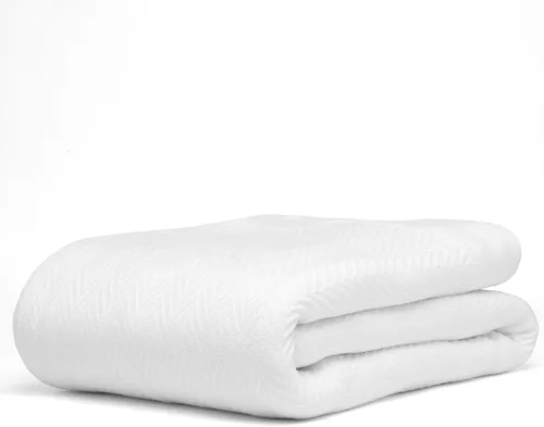 Vista 20 de Mantas de Tejido de Espiga 100% Algodón, 66" X 90" Individual, Manta Decorativa para Cama, Manta de Algodón para Todas las Estaciones, Manta