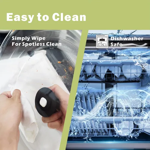 Vista 6 de Microwave Splatter Cover Glass Microwave Cover for Food with Easy Grip Silicone Knob and Ceramic Screws, Dual Vents and Honeycomb Silicone Pad, 10