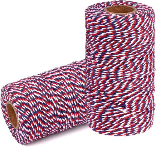 Vista 19 de Cuerda de Hilo de Algodón para Panaderos: 2 Rollos de Cordel para Manualidades Envolver Regalos - 656 Pies de Cordel Negro Blanco para Cocina