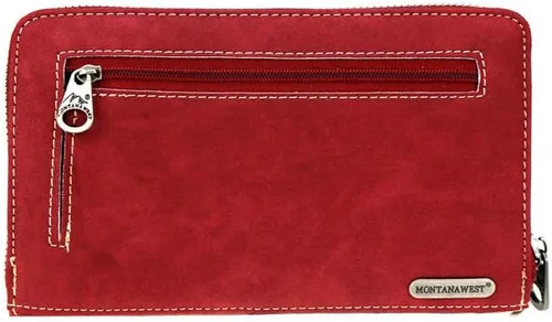Vista 2 de Montana West Bolso patriótico con tachuelas para mujer, bolso con bandera estadounidense y bolso cruzado