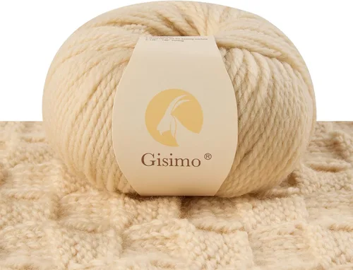 Vista 63 de 100% lana de merino para tejer, 3 capas de lana lujosa y suave para tejer a mano y ganchillo (ámbar, 1 bola)