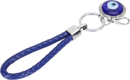Vista 9 de 5 llaveros de mal de ojo, dije azul de ojo malvado, colgantes de cristal turco para manualidades con llavero, adorno colgante, accesorios