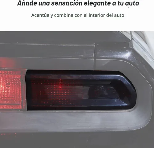 Vista 4 de Hoolcar Cubierta de la lámpara de la luz trasera, marco de guardia, decoración de marco de bisel, accesorios exteriores para Dodge Challenger