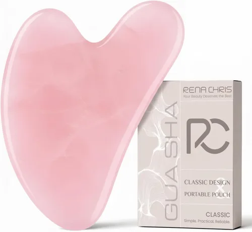Vista 13 de Rena Chris Herramientas Gua Sha Faciales: Herramienta Guasha Natural de Obsidiana para Terapia de Acupuntura Facial, Masajador Facial para Esculpir
