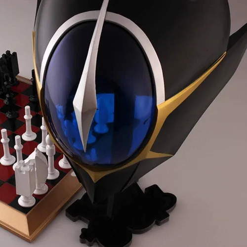 Vista 6 de Evere Code Geass Mask Cosplay Helmet Lelouch Zero Full Scale 11 Replica Halloween Anime Collectibles Props