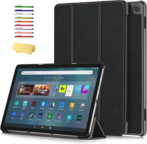 Vista 17 de Funda tipo folio para Amazon Kindle Fire HD 8 y Fire HD 8 Plus (se adapta tanto a 12ª/10ª generación, 2022/2020) con soporte inteligente de piel