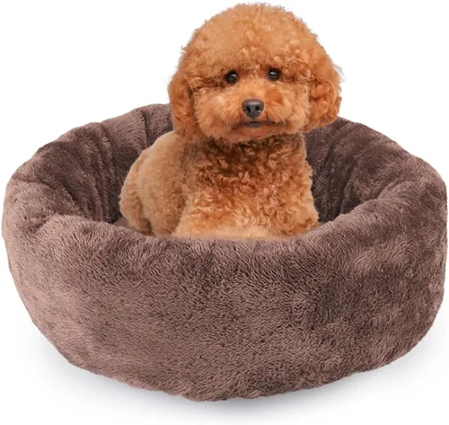 Vista 13 de PETCUTE Cama redonda para gatos, cama para mascotas, cama para mascotas, lavable a máquina