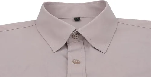 Vista 3 de corfty Camisas de vestir de manga larga para hombre, ajuste regular, camisa casual con botones y bolsillos