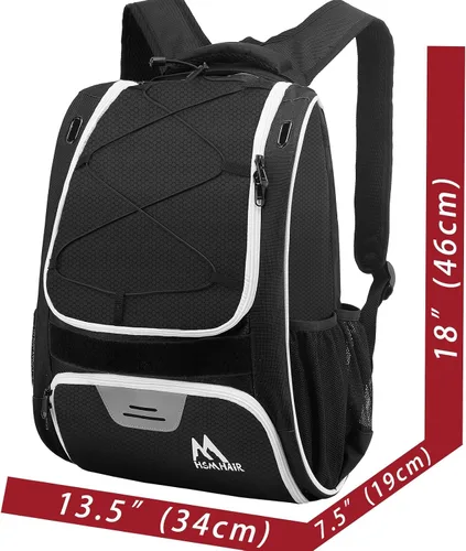 Vista 2 de Hsmihair Bolsa de béisbol - Mochila de béisbol para béisbol, compartimento principal grande, softball y equipo para jóvenes y adultos
